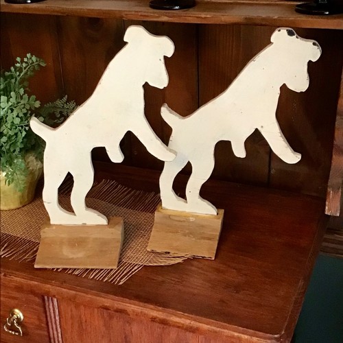 Pair wooden jack russel - pair, of