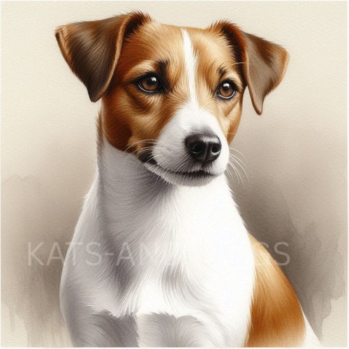 Jack russell watercolour art - russell,