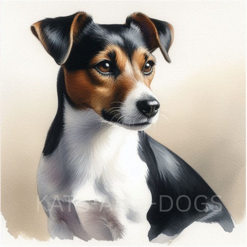 Jack russell watercolour - jack,