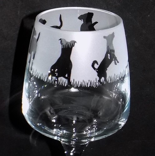New jack russell hand etched - new, russell'