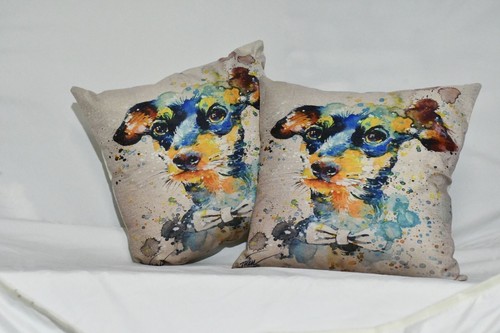 Jack russell cushions - 18",