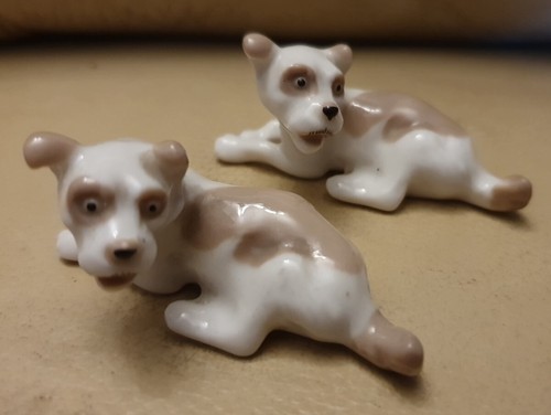Pair vintage small dogs ussr - vintage,